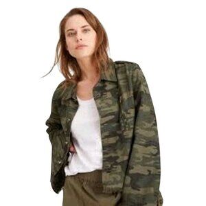 Anthropologie Sanctuary Ripstop Camouflage High Low Lightweight Jacket Size S